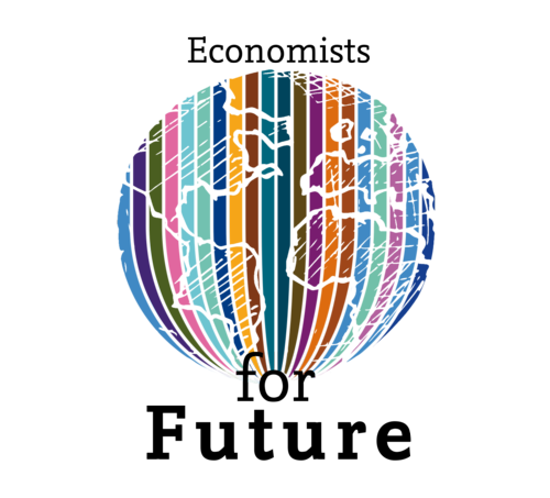 Das alte Logo der Economists for Future: Ein bunter Globus aus den Farben des Netzwerks mit den Umrissen der Kontinente