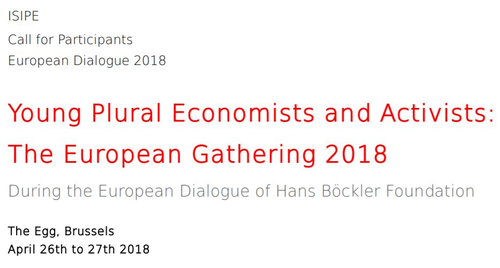 Darstellung von Text: Call for Participations des European Dialogue 2018 der Hans Böckler Stiftung